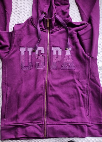 Mor Fermuarlı Kadın Sweatshirt