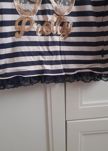 Kız Çocuk Uzun Kollu Dantelli Tişört - Görsel 3