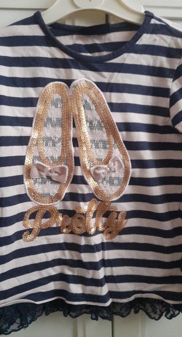 Kız Çocuk Uzun Kollu Dantelli Tişört - Görsel 2