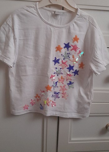 Beyaz Simli Kız Çocuk Tişörtü - Görsel 3