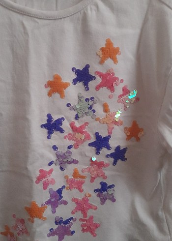 Beyaz Simli Kız Çocuk Tişörtü - Görsel 2