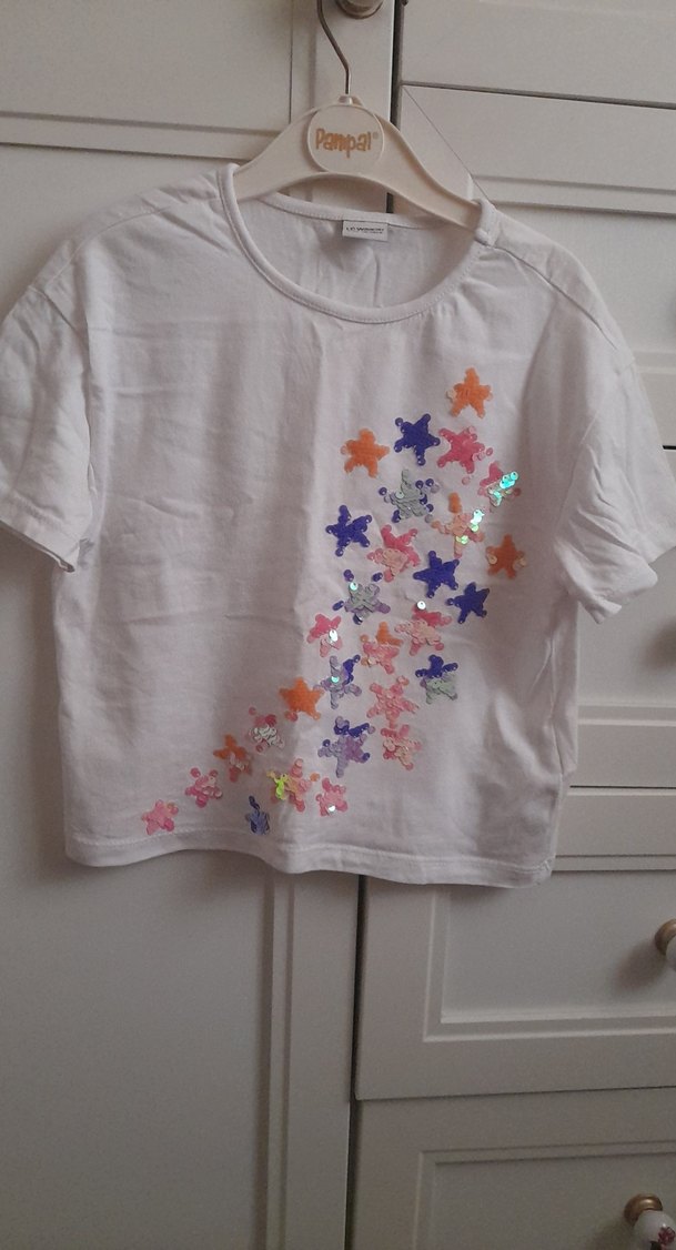 Beyaz Simli Kız Çocuk Tişörtü - Görsel 3