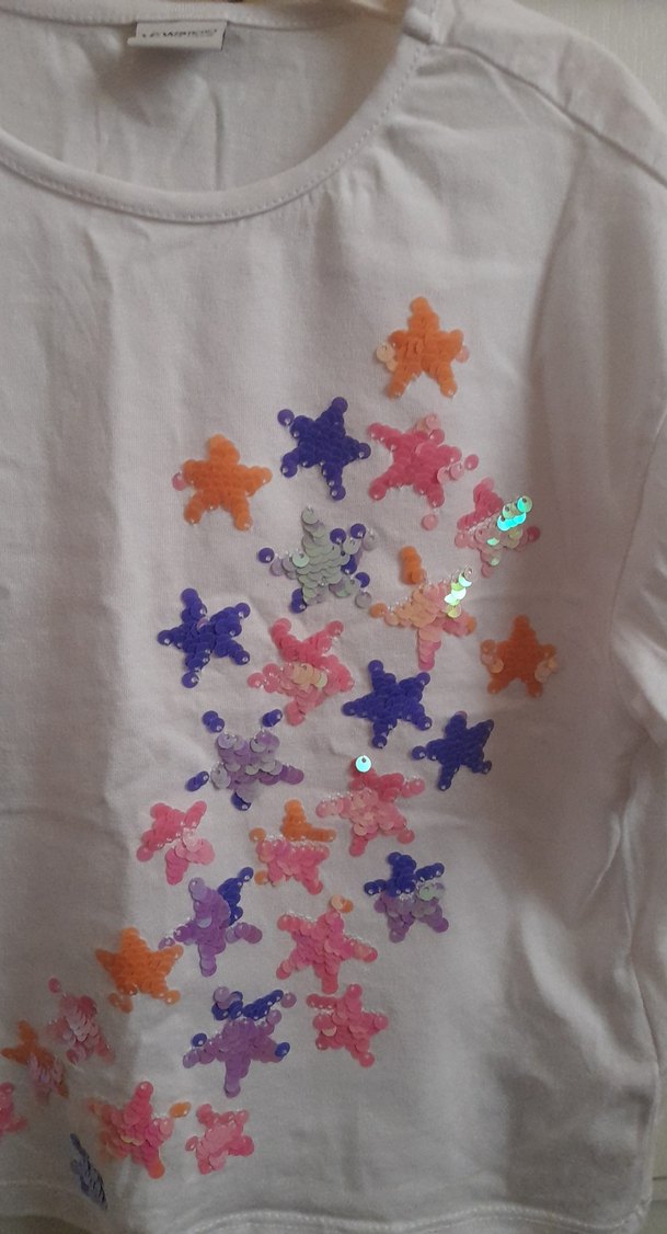 Beyaz Simli Kız Çocuk Tişörtü - Görsel 2