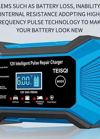 AKÜ ŞARJ VE ONARIM CİHAZI 12V 6A SIFIR - Görsel 7