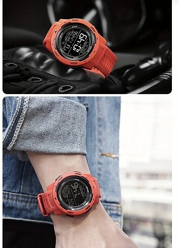 SMAEL DİJİTAL UNİSEX SAAT KIRMIZI RENK SUYA DAYANIKLI - Görsel 6