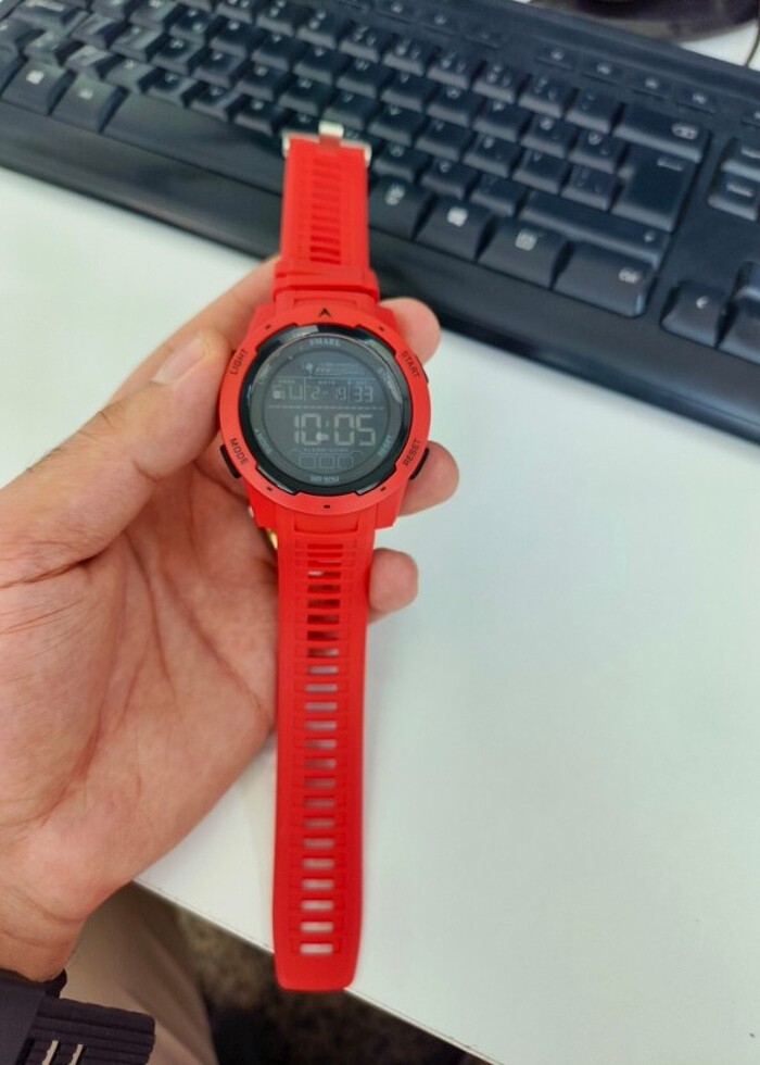 SMAEL DİJİTAL UNİSEX SAAT KIRMIZI RENK SUYA DAYANIKLI - Görsel 3