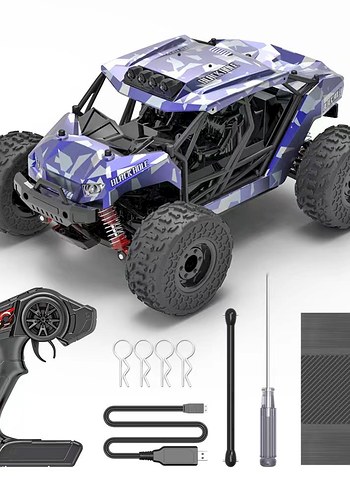 RC ARABA YÜKSEK HIZ SERVOLU POFESYONEL 4X4 LED FAR - Görsel 3