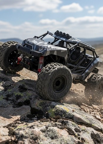 RC ARABA YÜKSEK HIZ SERVOLU POFESYONEL 4X4 LED FAR - Görsel 4