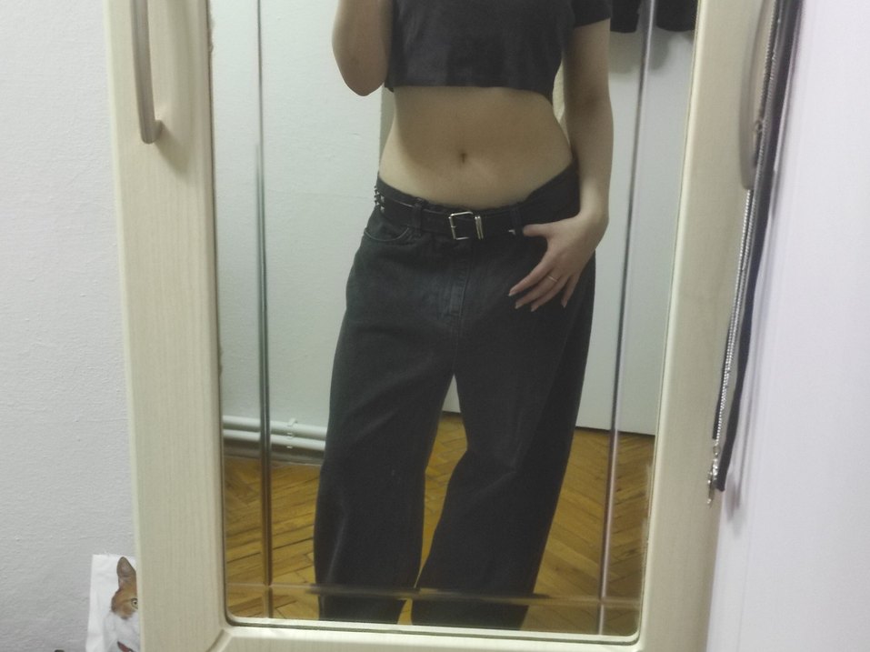 BDG Jean siyah baggy pantolon - Görsel 2