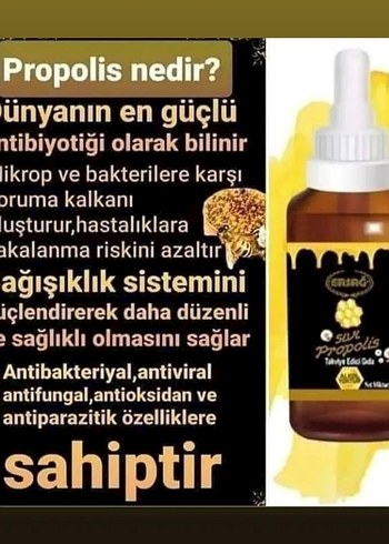 ERSAĞ Sıvı Propolis Takviye Edici Gıda 30ml - Görsel 2