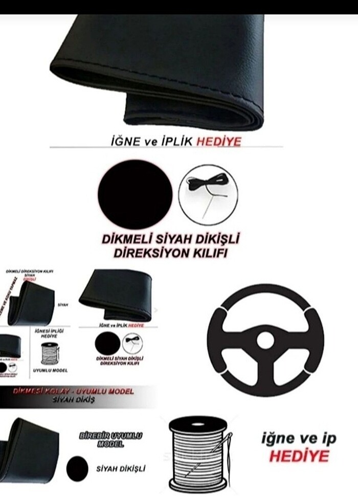 OTO DİREKSİYON KILIFI - Görsel 5