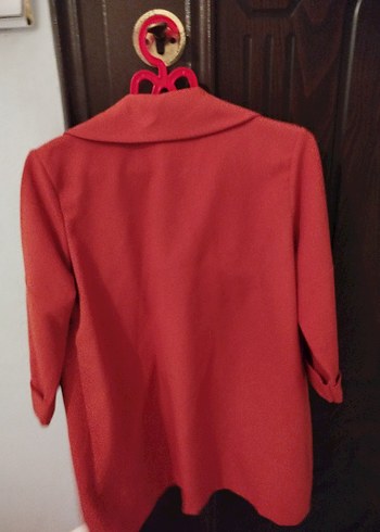 Kırmızı Midi Kadın Ceket - Görsel 4