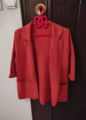 Kırmızı Midi Kadın Ceket - Görsel 2