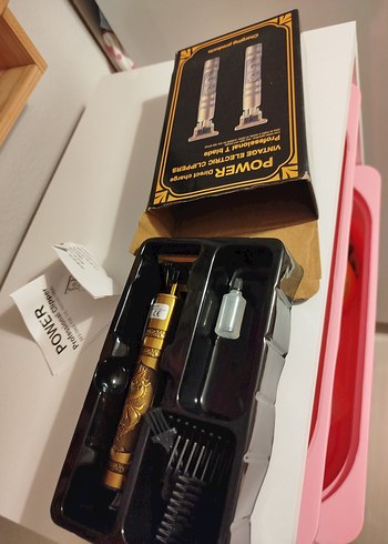 Ejderha Motifli Altın Renkli Tıraş Makinesi - Görsel 6