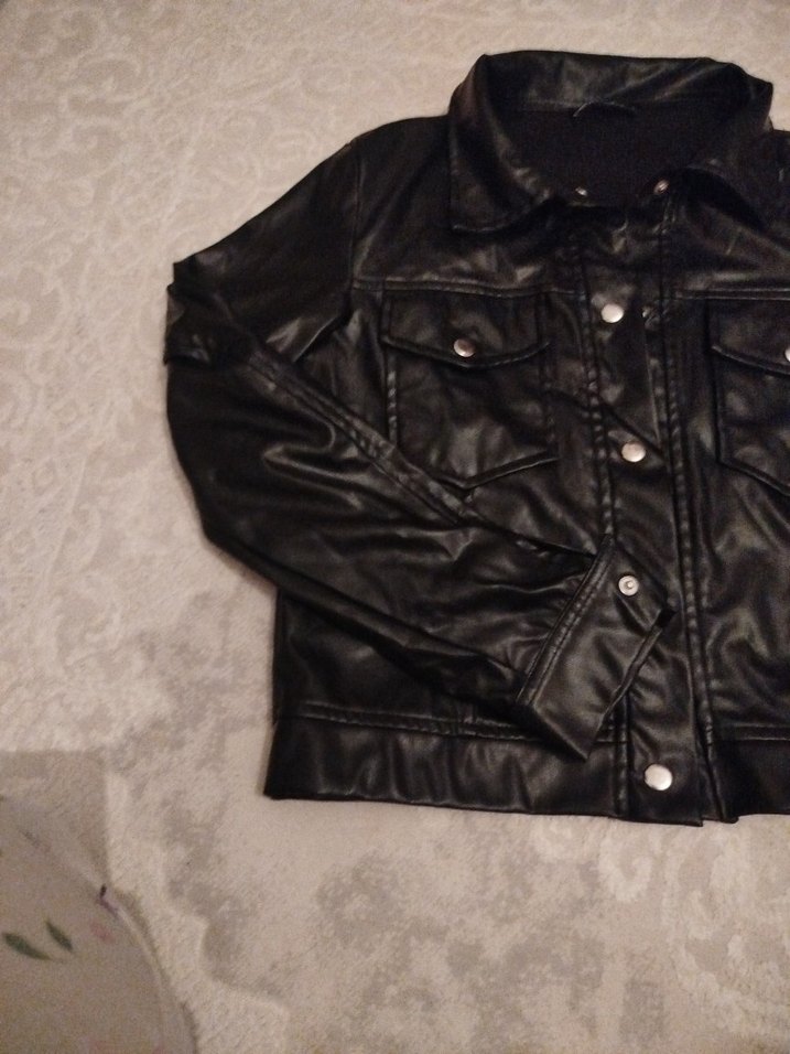 Deri Biker Ceket - Görsel 2