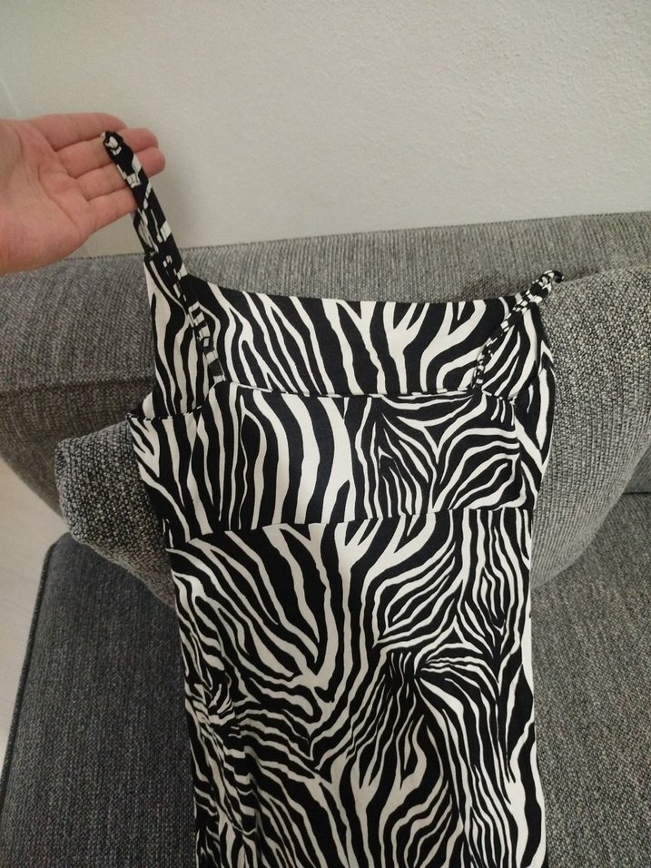 Zebra Desenli Uzun Elbise - Görsel 4