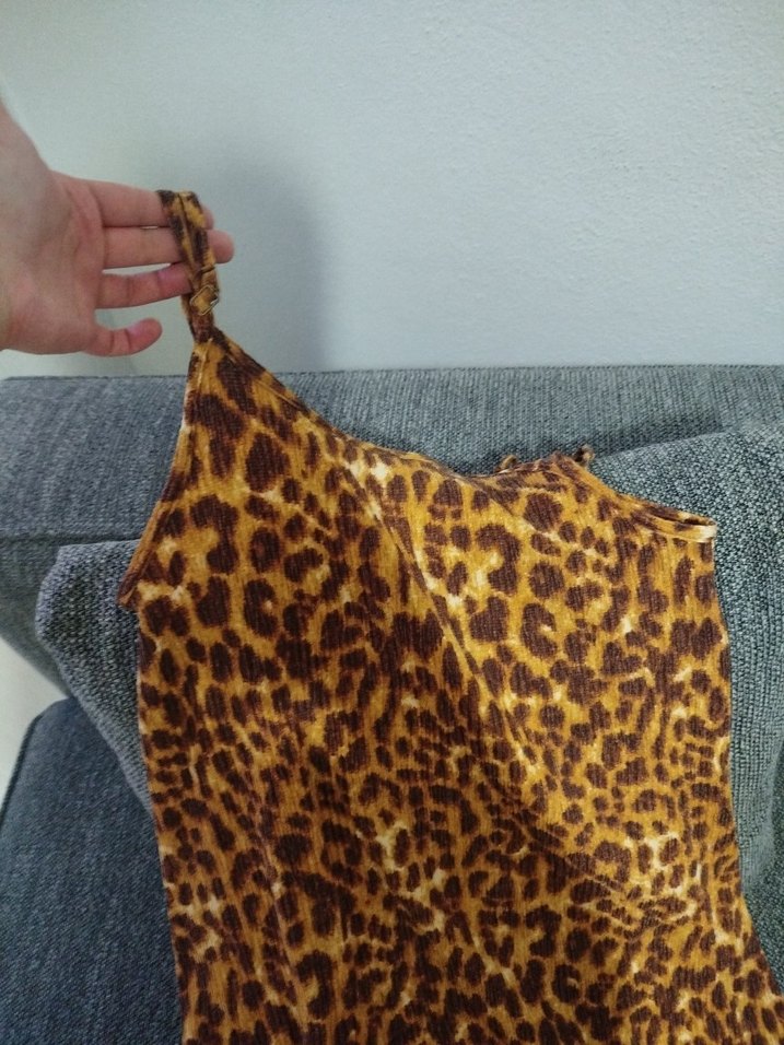 Leopar Desenli Elbise - Görsel 3