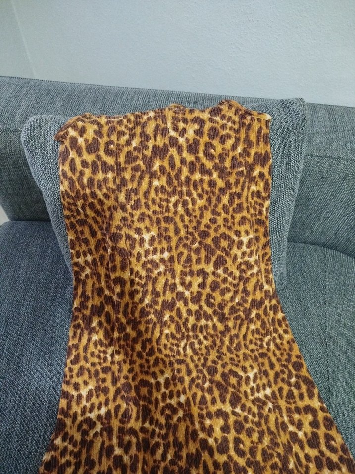 Leopar Desenli Elbise - Görsel 2