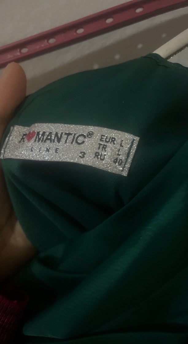 Yeşil Drapeli Uzun Abiye Elbise - Görsel 3