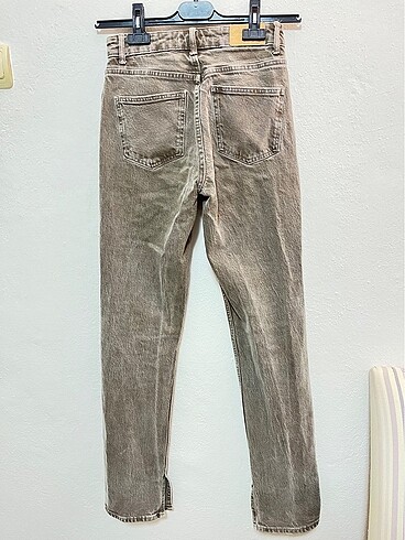 34 Beden Zara kahve gri kot pantolon