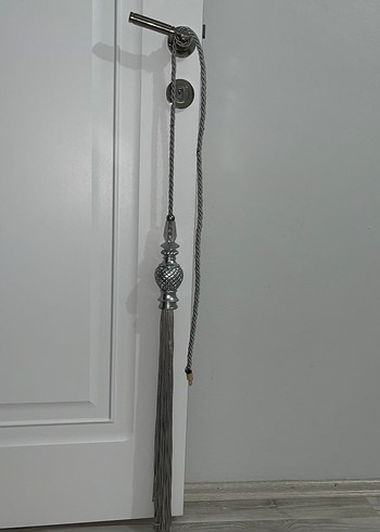 Gri Yılan Desenli Perde Bağı - Görsel 2