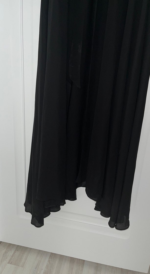 Zincir Detaylı İşlemeli Uzun Kollu Abiye Elbise - Görsel 5