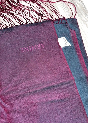 Bordo İpek Görünümlü Kadın Şal - Görsel 2