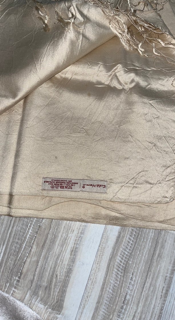 Bej İpek  Kadın Şal - Görsel 2