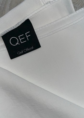 Beyaz Keten Kadın Şal - Minimalist - Görsel 2