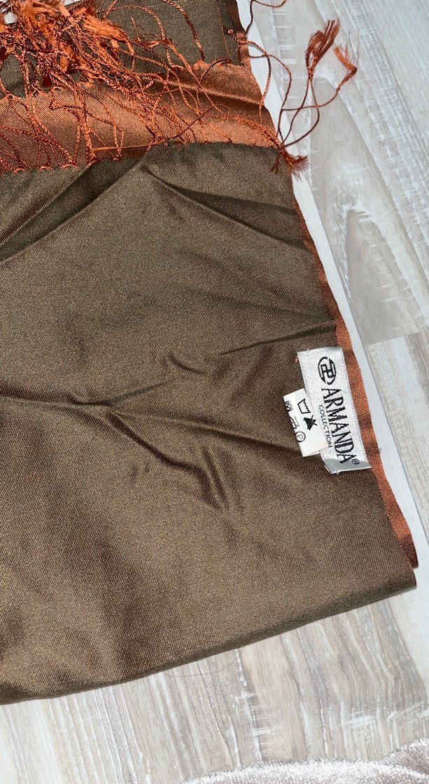 Bohem Tarz Kahverengi Kadın Şal - Görsel 2