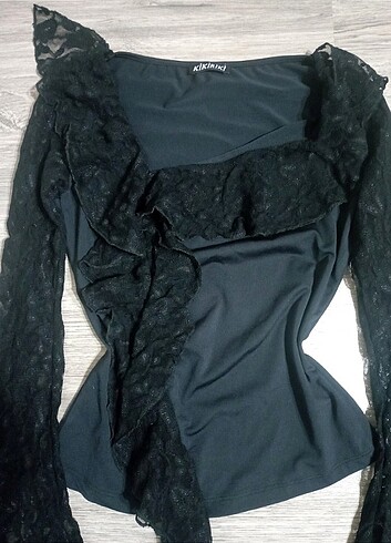 Kikiriki Goth?y2k?Yarasa Kol Bluz