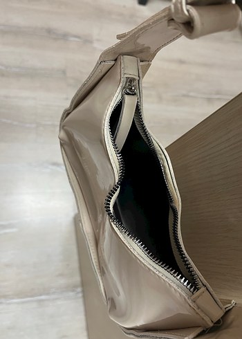 Bej Deri Kadın Çanta Tokalı - Görsel 2