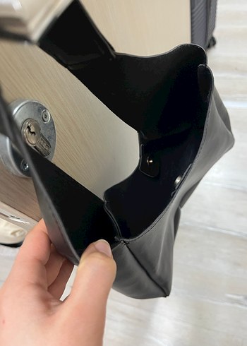 Siyah Deri Kadın Çanta - Görsel 2