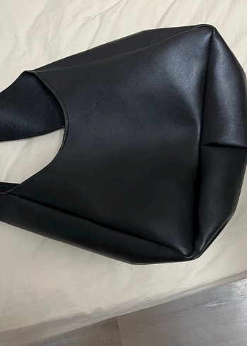Siyah Deri Kadın Çanta - Görsel 4