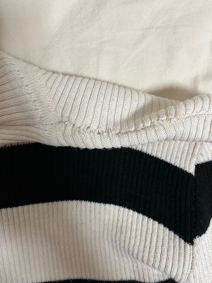 Boğazlı Çizgili Kadın Kazak - Görsel 4