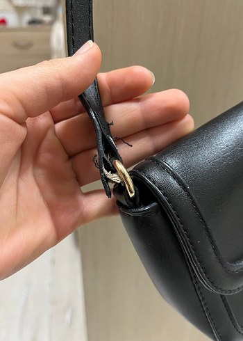 Modern Klasik Siyah Deri Kadın Çanta - Görsel 4