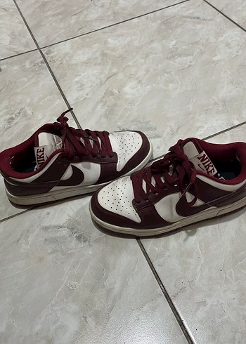 Bordo Bağcıklı Kadın Spor Ayakkabı - Görsel 2