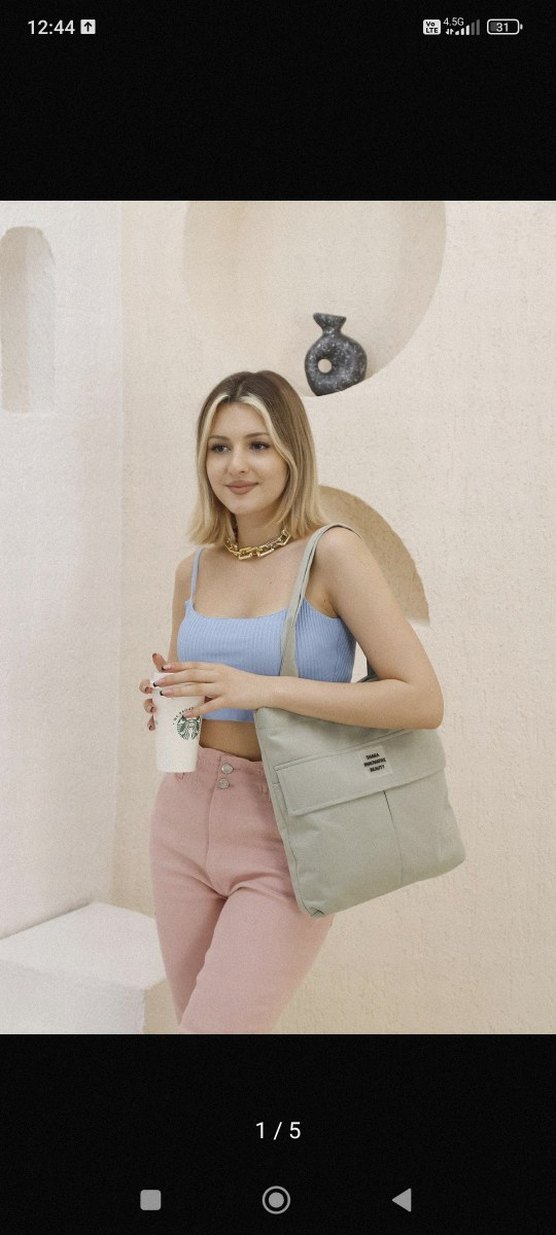 Kadın Günlük Kanvas Çanta - Görsel 3