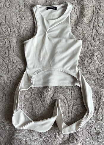 Beyaz Yaka Kolsuz lolita y2k Mini body basic