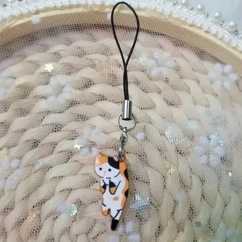 Sevimli Kedi Metal Anahtarlık