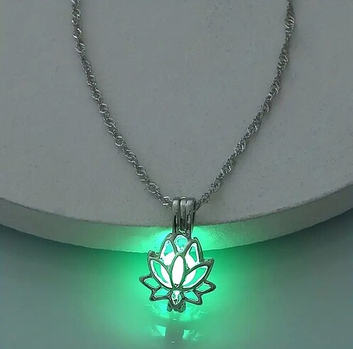 Diğer Işıldayan Lotus Çelik Kolye