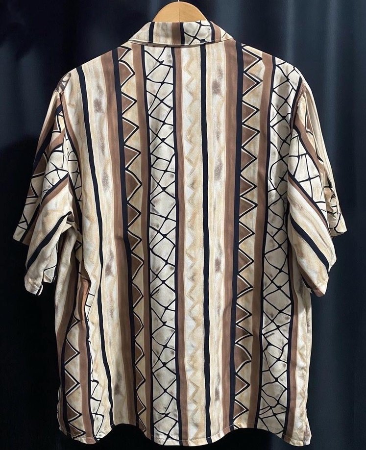 Vintage Düğmeli Bohem Kısa Kollu Gömlek - Görsel 2