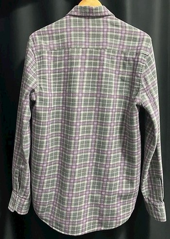 Retro Gri Ekose Desenli Erkek Gömlek - Görsel 2