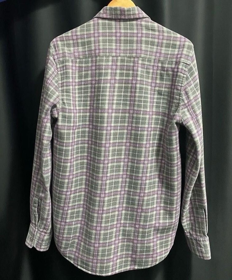 Retro Gri Ekose Desenli Erkek Gömlek - Görsel 2