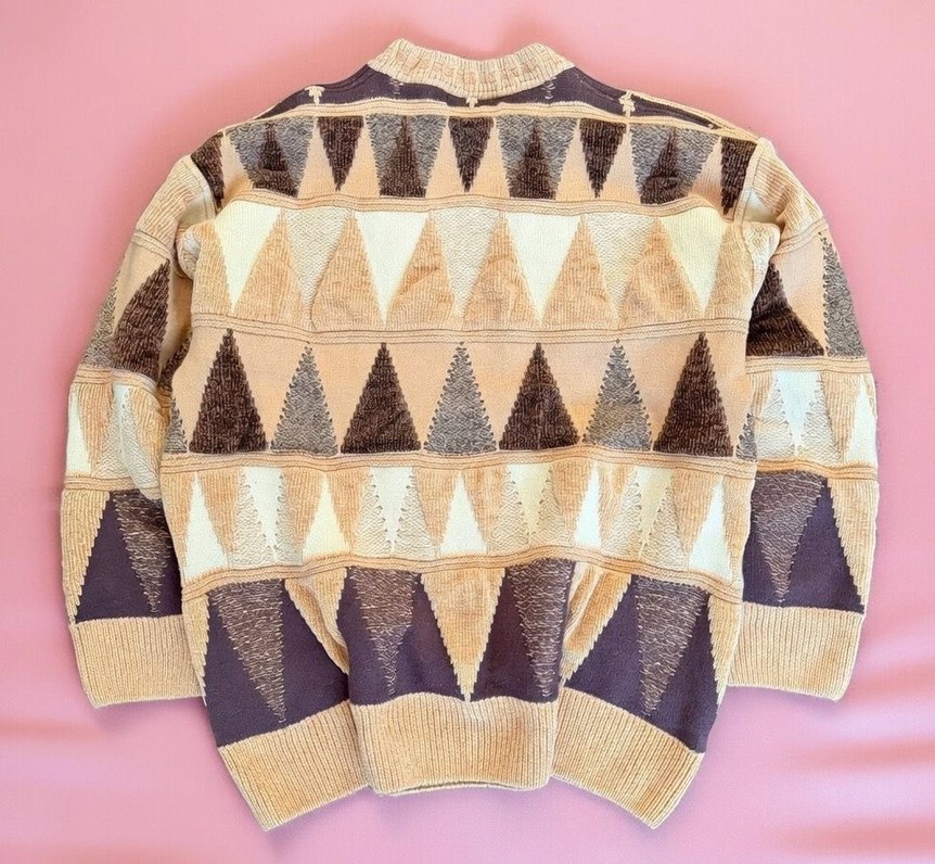 Erkek Vintage Yün Kazak - Görsel 2