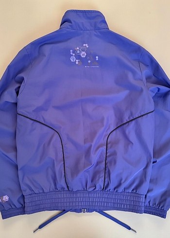 Vintage Mor Parlak Kadın Spor Ceket Fermuarlı - Görsel 2