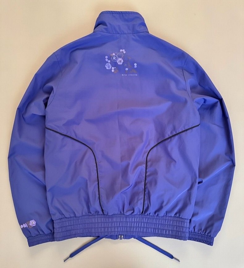 Vintage Mor Parlak Kadın Spor Ceket Fermuarlı - Görsel 2