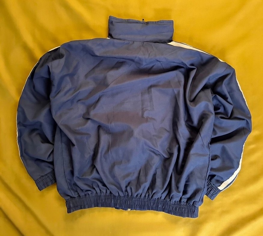 Vintage Mavi Fermuarlı Erkek Bomber Ceket - Görsel 2