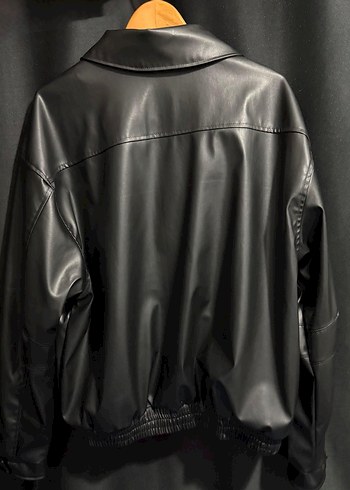 Vintage ARWA deri görünümlü bomber ceket - Görsel 2