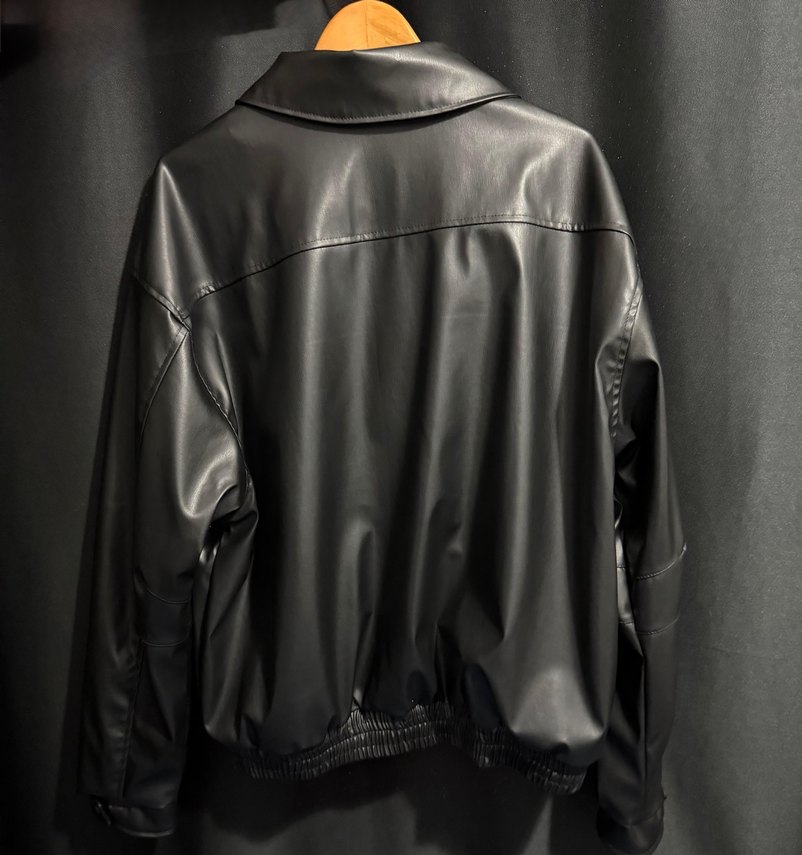 Vintage ARWA deri görünümlü bomber ceket - Görsel 2